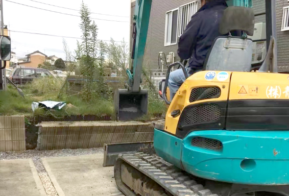 外構工事作業風景